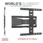 Fits Sony TV model KD-50X75W Black Swivel & Tilt TV Bracket